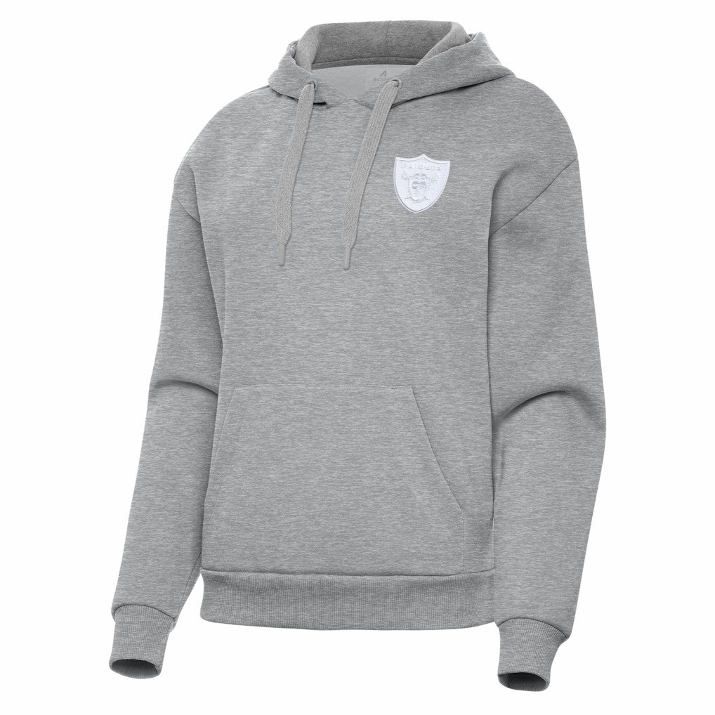 Las Vegas Raiders Antigua Women's Victory Pullover Hoodie - Heather Gray online