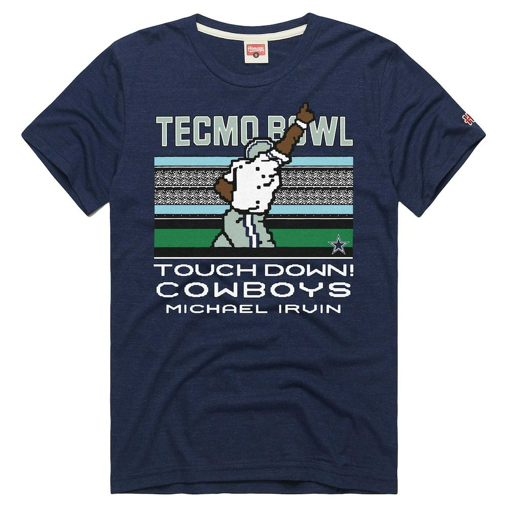 Michael Irvin Dallas Cowboys Homage Unisex Tecmo Bowl Retired Player Graphic Tri-Blend T-Shirt - Navy cheap