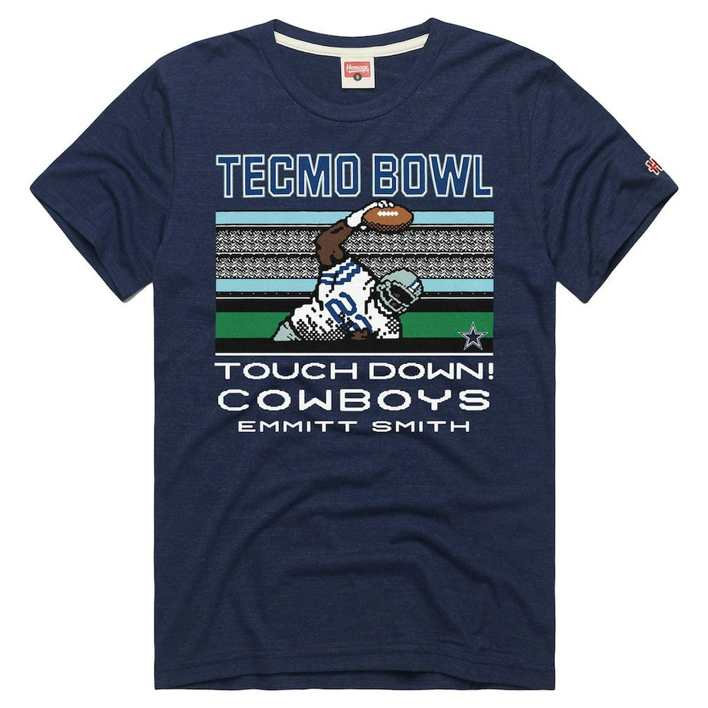 Emmitt Smith Dallas Cowboys Homage Unisex Tecmo Bowl Retired Player Graphic Tri-Blend T-Shirt - Navy cheap