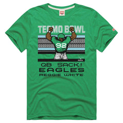 Reggie White Philadelphia Eagles Homage Unisex Tecmo Bowl Retired Player Graphic Tri-Blend T-Shirt - Kelly Green on sale