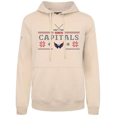 Washington Capitals Levelwear Podium Holiday Pullover Hoodie - Khaki Hoodies