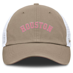 Houston Astros Unisex Mother's Day Club Trucker Adjustable Hat Khaki/White