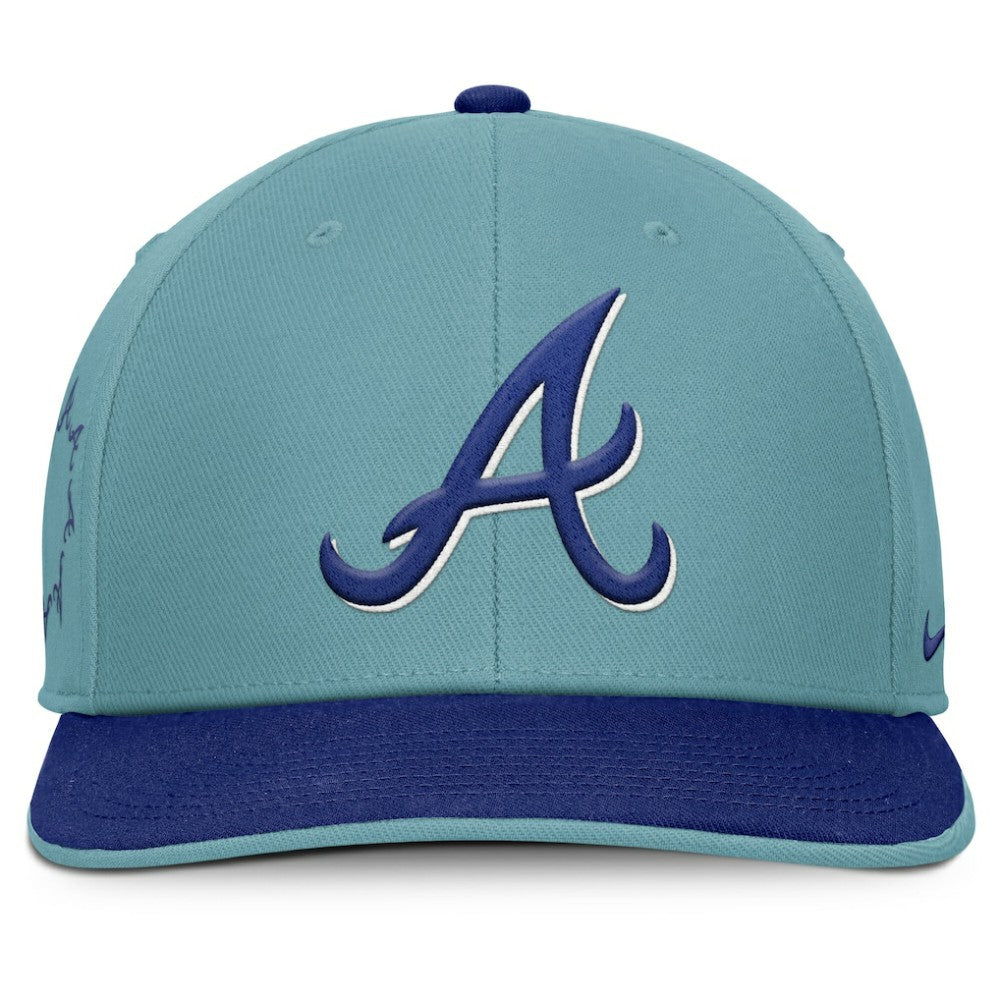 Atlanta Braves Father's Day Pro Performance Snapback Hat Turquoise