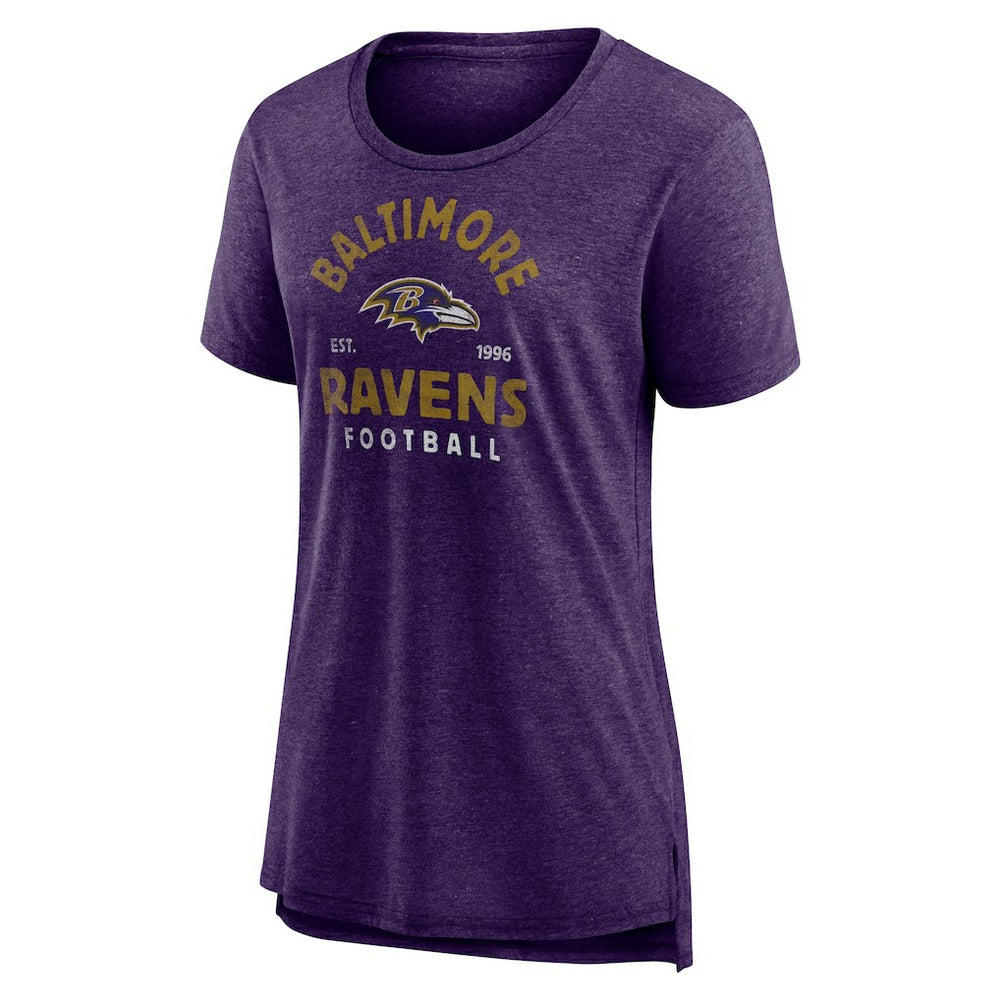 Baltimore Ravens Women's Vintage Arch Tri-Blend T-Shirt - Purple outlet