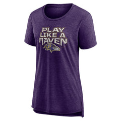 Baltimore Ravens Women's Hometown First Down Tri-Blend T-Shirt - Purple for sale