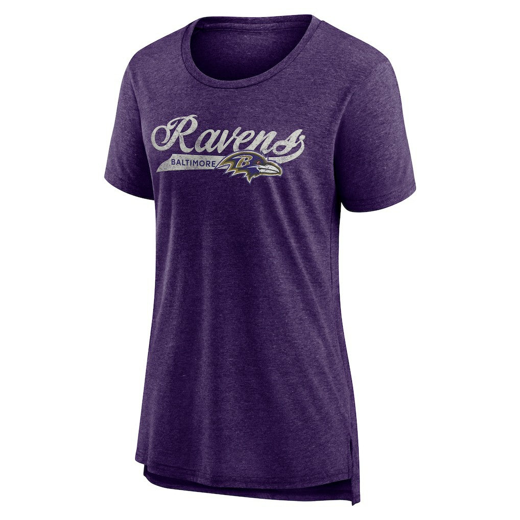 Baltimore Ravens Women's Original Play Tri-Blend T-Shirt - Purple on sale