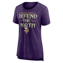 Minnesota Vikings Women's Hometown First Down Tri-Blend T-Shirt - Purple cheap