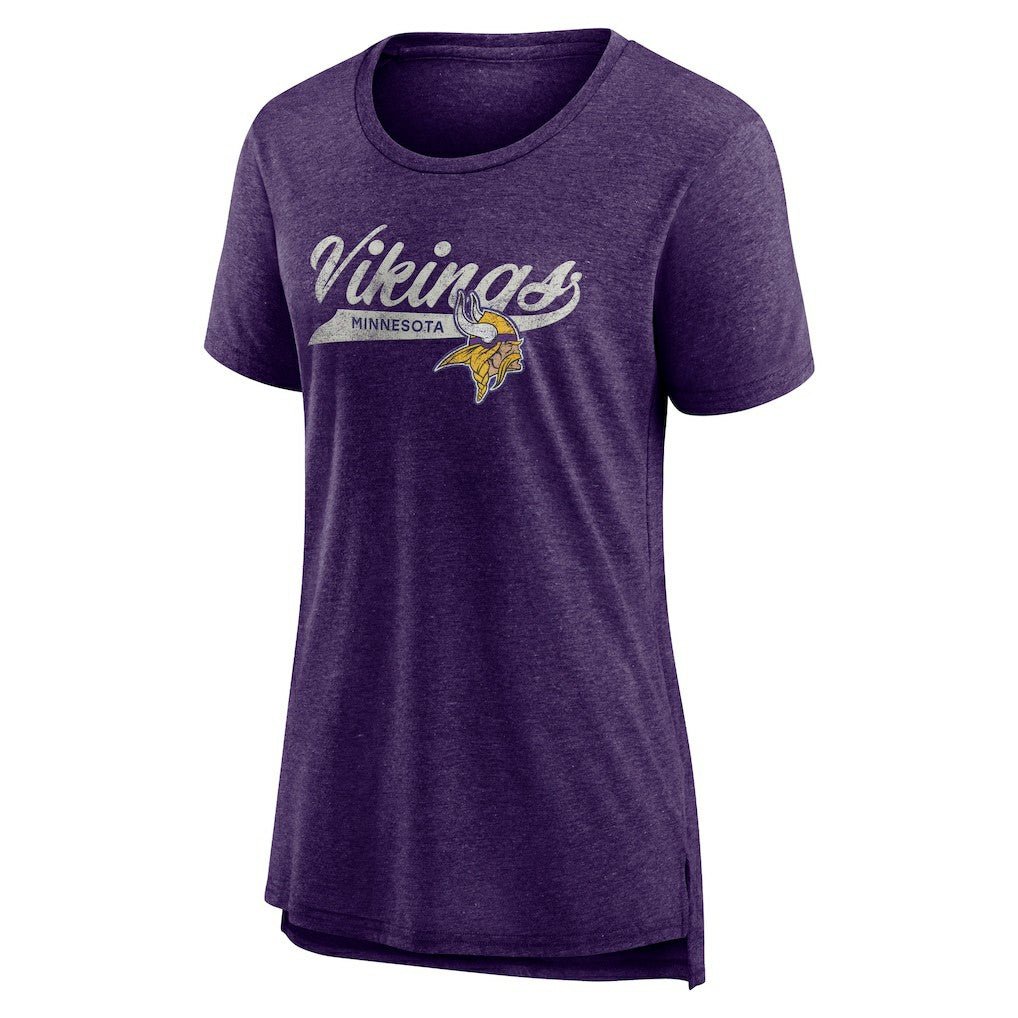 Minnesota Vikings Women's Original Play Tri-Blend T-Shirt - Purple on sale