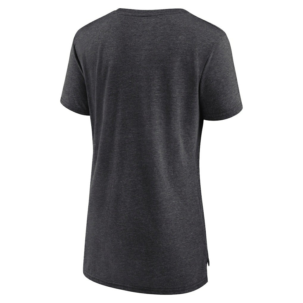 Las Vegas Raiders Women's Vintage Graphic Tri-Blend Scoop Neck T-Shirt - Charcoal outlet