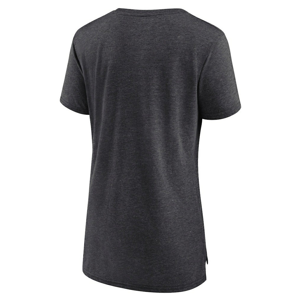 Las Vegas Raiders Women's Vintage Graphic Tri-Blend Scoop Neck T-Shirt - Charcoal outlet