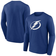Tampa Bay Lightning Blue Primary Logo Long Sleeve T-Shirt T-shirts