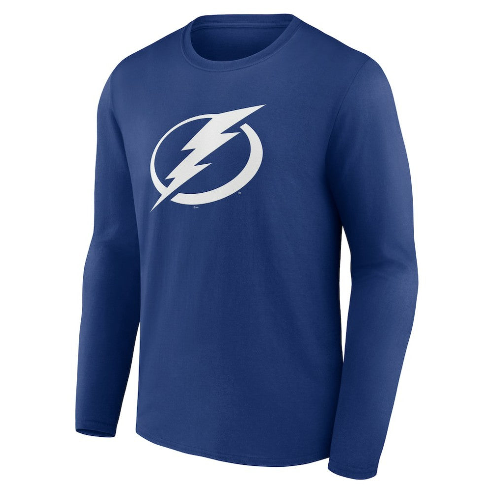 Tampa Bay Lightning Blue Primary Logo Long Sleeve T-Shirt T-shirts