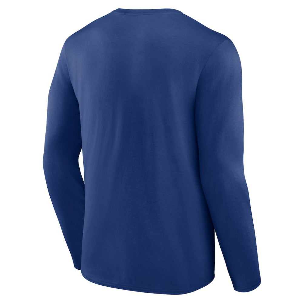 Tampa Bay Lightning Blue Team Lockup Long Sleeve T-Shirt T-shirts