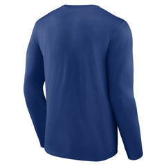 Tampa Bay Lightning Blue Team Lockup Long Sleeve T-Shirt T-shirts