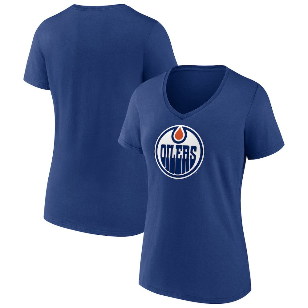 Edmonton Oilers Women's Primary Logo T-Shirt - Blue T-shirts