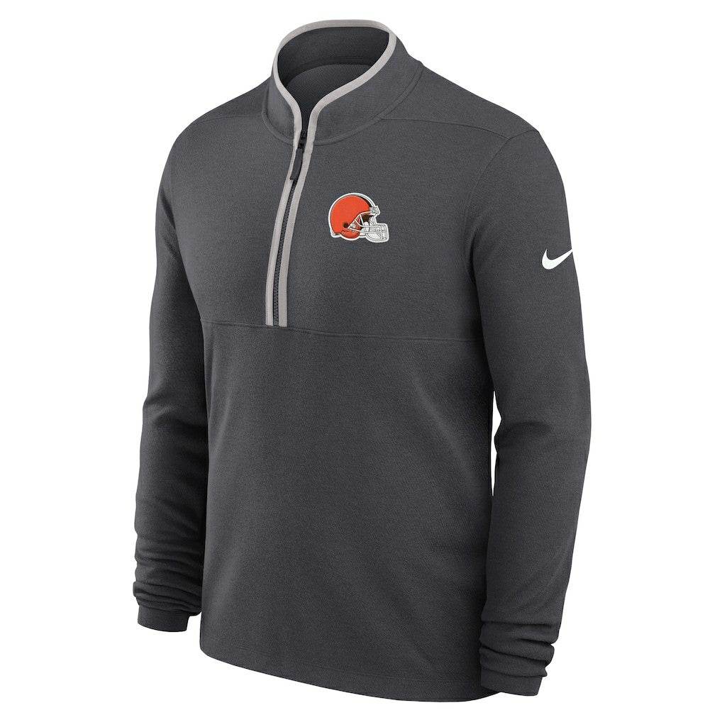 Cleveland Browns Lightweight Victory Dri-FIT Half-Zip Pullover - Anthracite discount