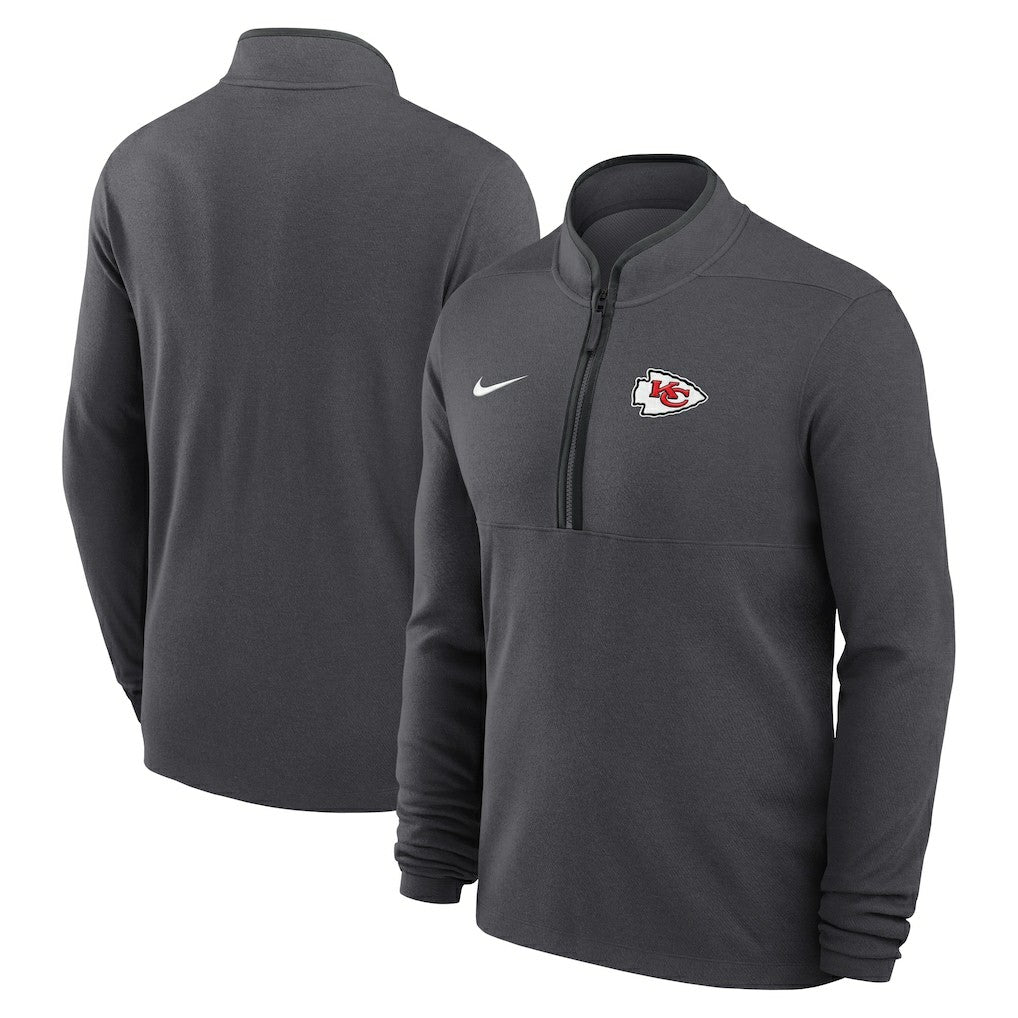 Kansas City Chiefs Lightweight Victory Dri-FIT Half-Zip Pullover - Anthracite for sale
