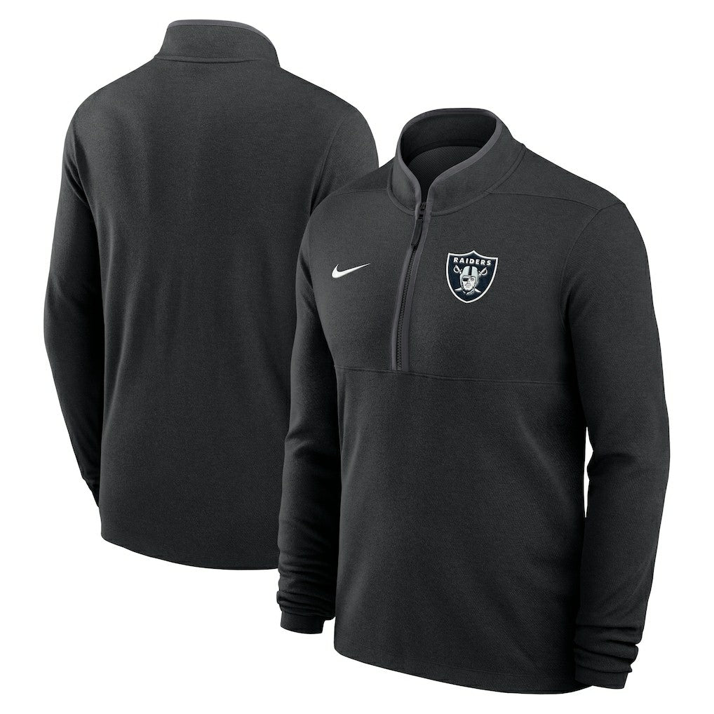 Las Vegas Raiders Lightweight Victory Dri-FIT Half-Zip Pullover - Black discount