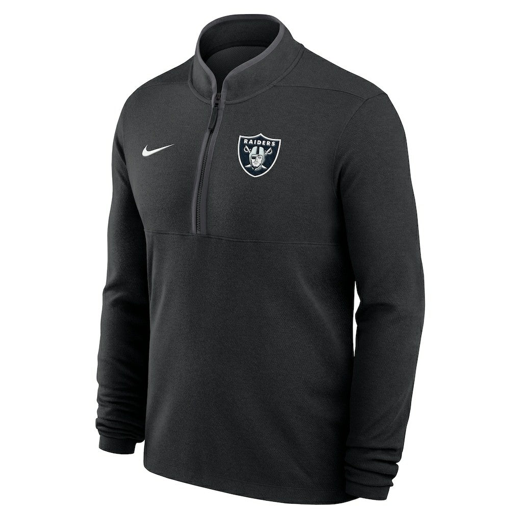 Las Vegas Raiders Lightweight Victory Dri-FIT Half-Zip Pullover - Black discount