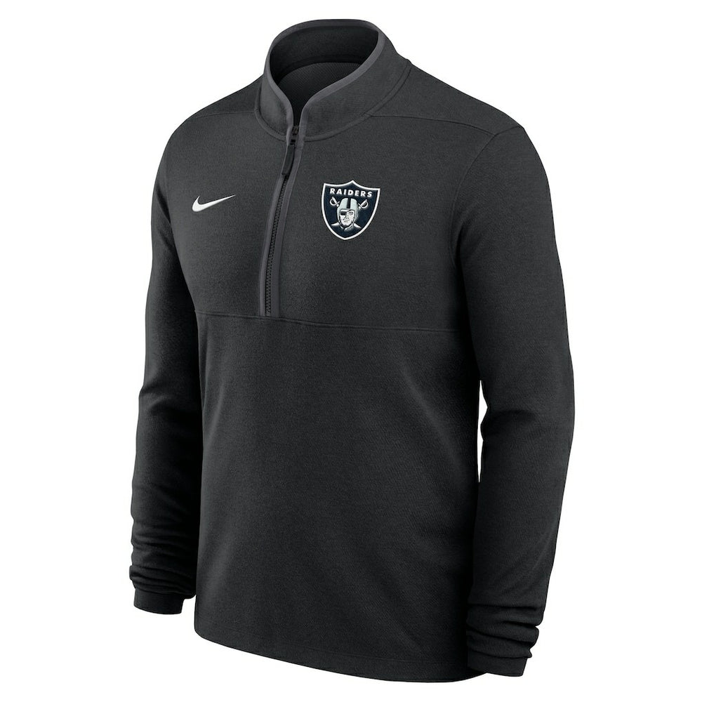 Las Vegas Raiders Lightweight Victory Dri-FIT Half-Zip Pullover - Black discount