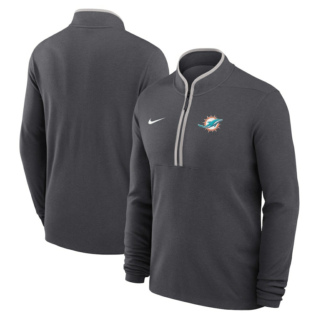 Miami Dolphins Lightweight Victory Dri-FIT Half-Zip Pullover - Anthracite outlet