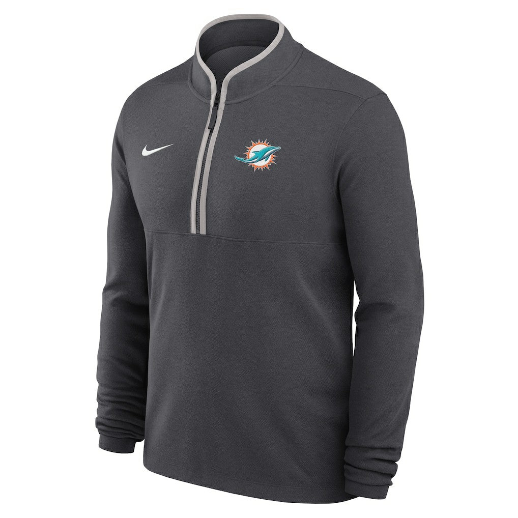 Miami Dolphins Lightweight Victory Dri-FIT Half-Zip Pullover - Anthracite outlet