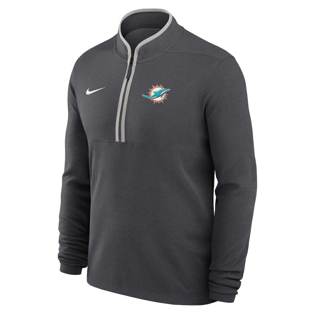 Miami Dolphins Lightweight Victory Dri-FIT Half-Zip Pullover - Anthracite outlet