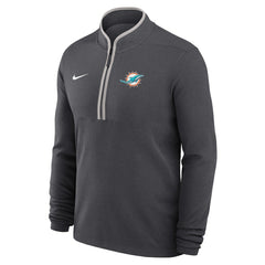 Miami Dolphins Lightweight Victory Dri-FIT Half-Zip Pullover - Anthracite outlet