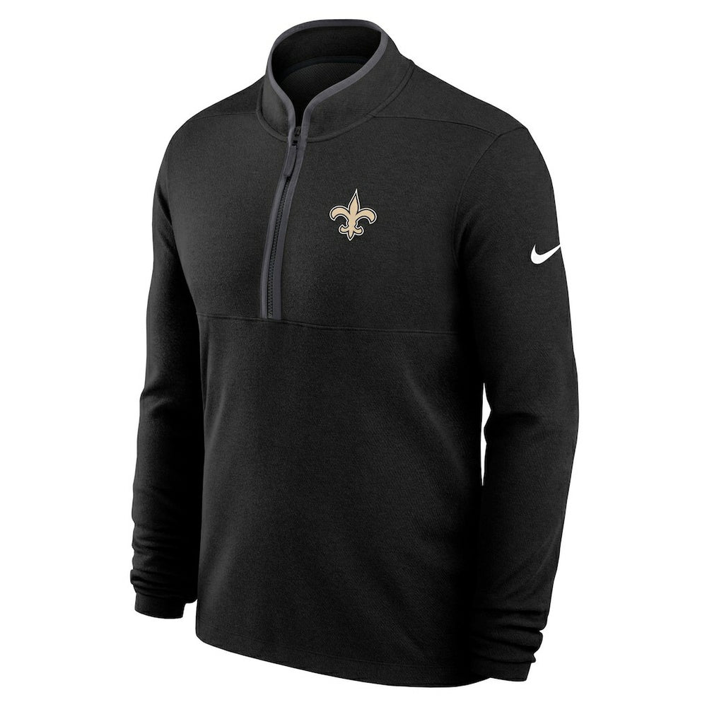 New Orleans Saints Lightweight Victory Dri-FIT Half-Zip Pullover - Black on sale