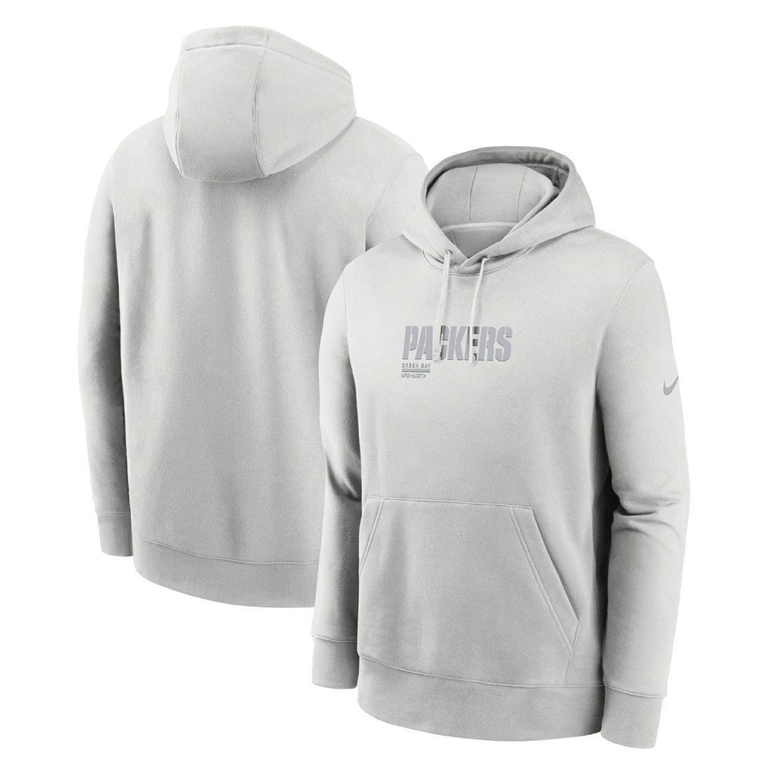 Green Bay Packers Edge Pack French Terry Club Pullover Hoodie - Gray discount
