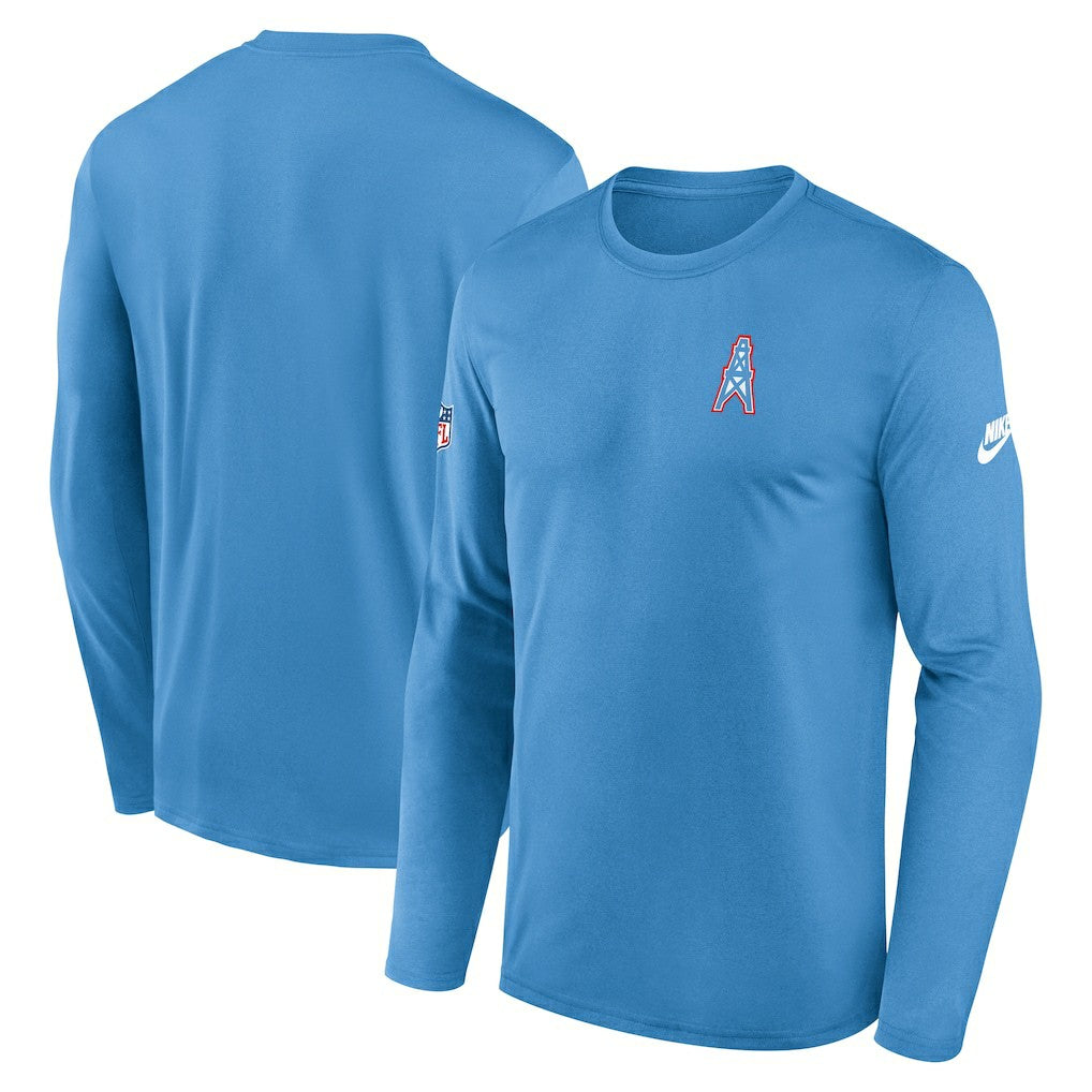 Tennessee Titans Legend Oilers Throwback Dri-FIT Long Sleeve T-Shirt - Navy cheap
