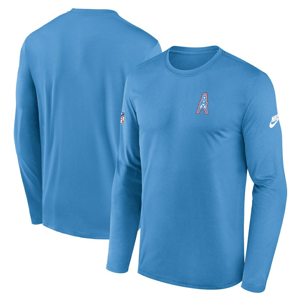 Tennessee Titans Legend Oilers Throwback Dri-FIT Long Sleeve T-Shirt - Navy cheap
