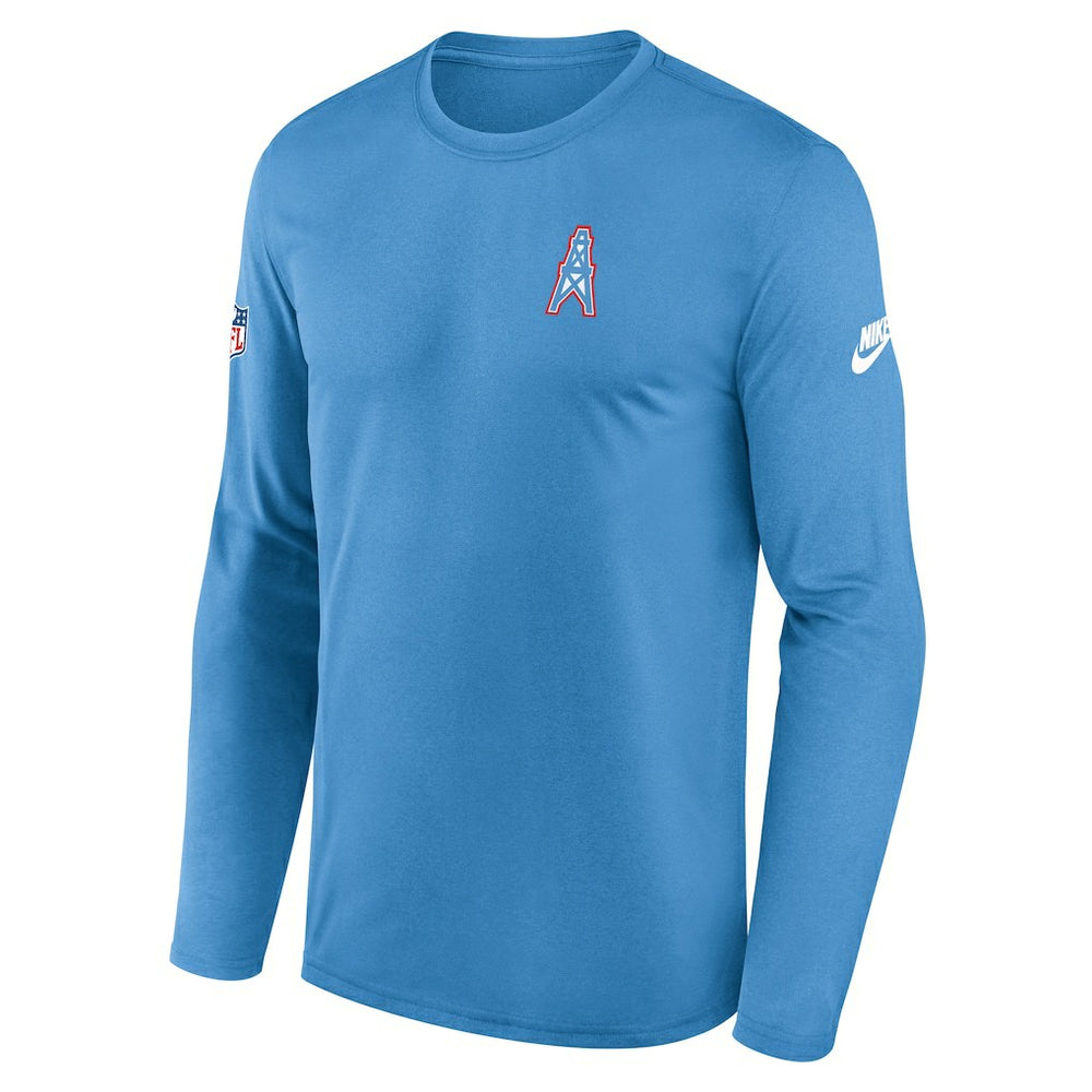 Tennessee Titans Legend Oilers Throwback Dri-FIT Long Sleeve T-Shirt - Navy cheap