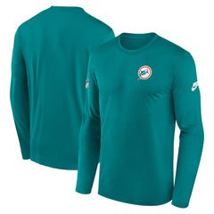 Miami Dolphins Legend Small Logo Dri-FIT Long Sleeve T-Shirt - Aqua discount