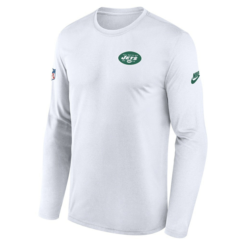 New York Jets Legend Small Logo Dri-FIT Long Sleeve T-Shirt - White discount