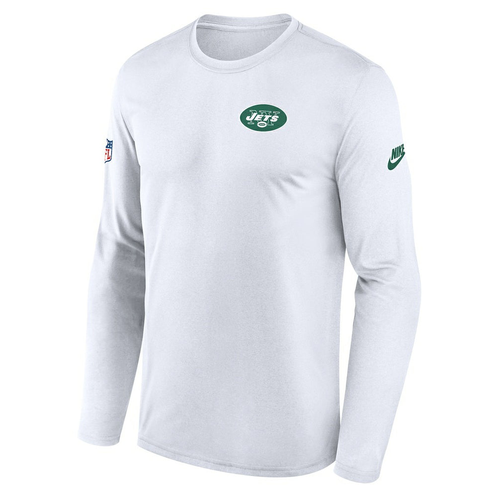 New York Jets Legend Small Logo Dri-FIT Long Sleeve T-Shirt - White discount