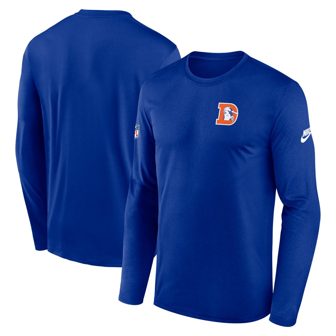 Denver Broncos Legend Small Logo Dri-FIT Long Sleeve T-Shirt - Royal for sale