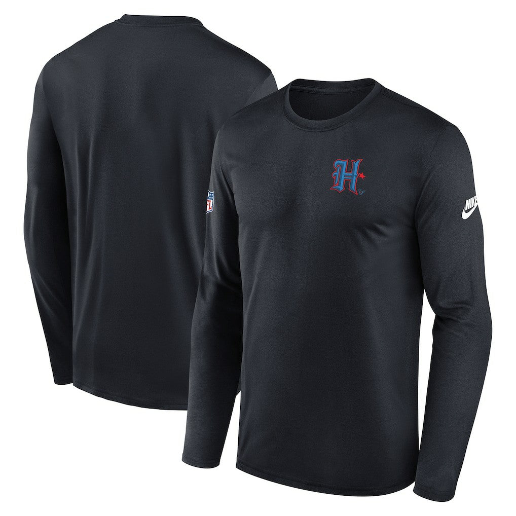 Houston Texans Legend Small Logo Dri-FIT Long Sleeve T-Shirt - Navy on sale