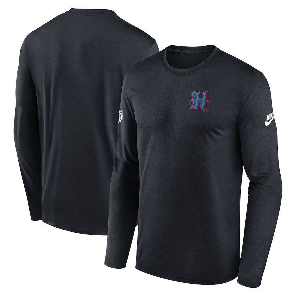 Houston Texans Legend Small Logo Dri-FIT Long Sleeve T-Shirt - Navy on sale