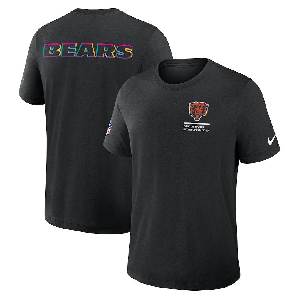 Chicago Bears 2025 NFL Crucial Catch Tri-Blend Dri-FIT T-Shirt - Black for sale