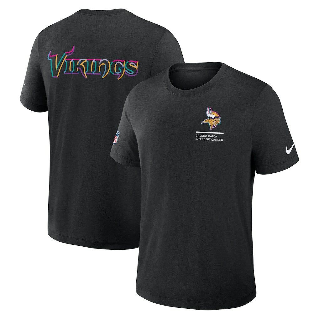 Minnesota Vikings 2025 NFL Crucial Catch Tri-Blend Dri-FIT T-Shirt - Black discount