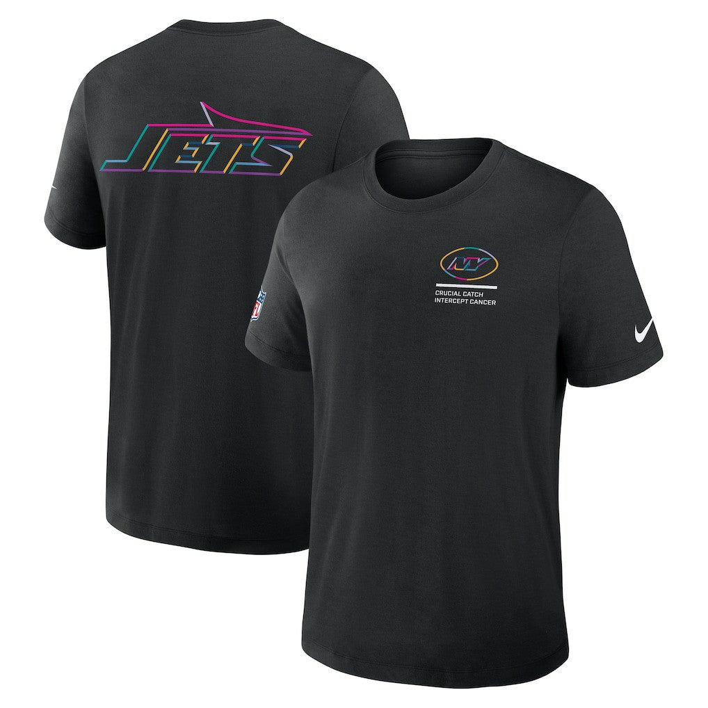 New York Jets 2025 NFL Crucial Catch Tri-Blend Dri-FIT T-Shirt - Black for sale