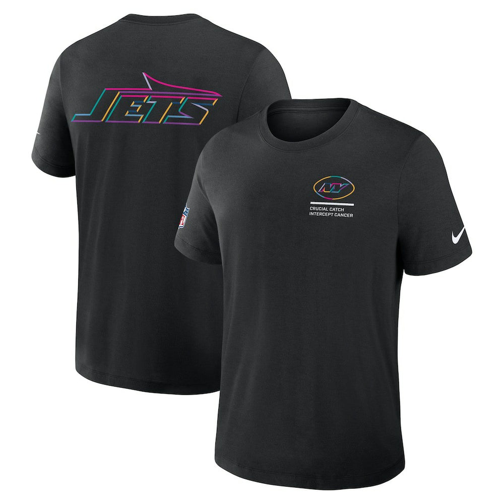 New York Jets 2025 NFL Crucial Catch Tri-Blend Dri-FIT T-Shirt - Black for sale