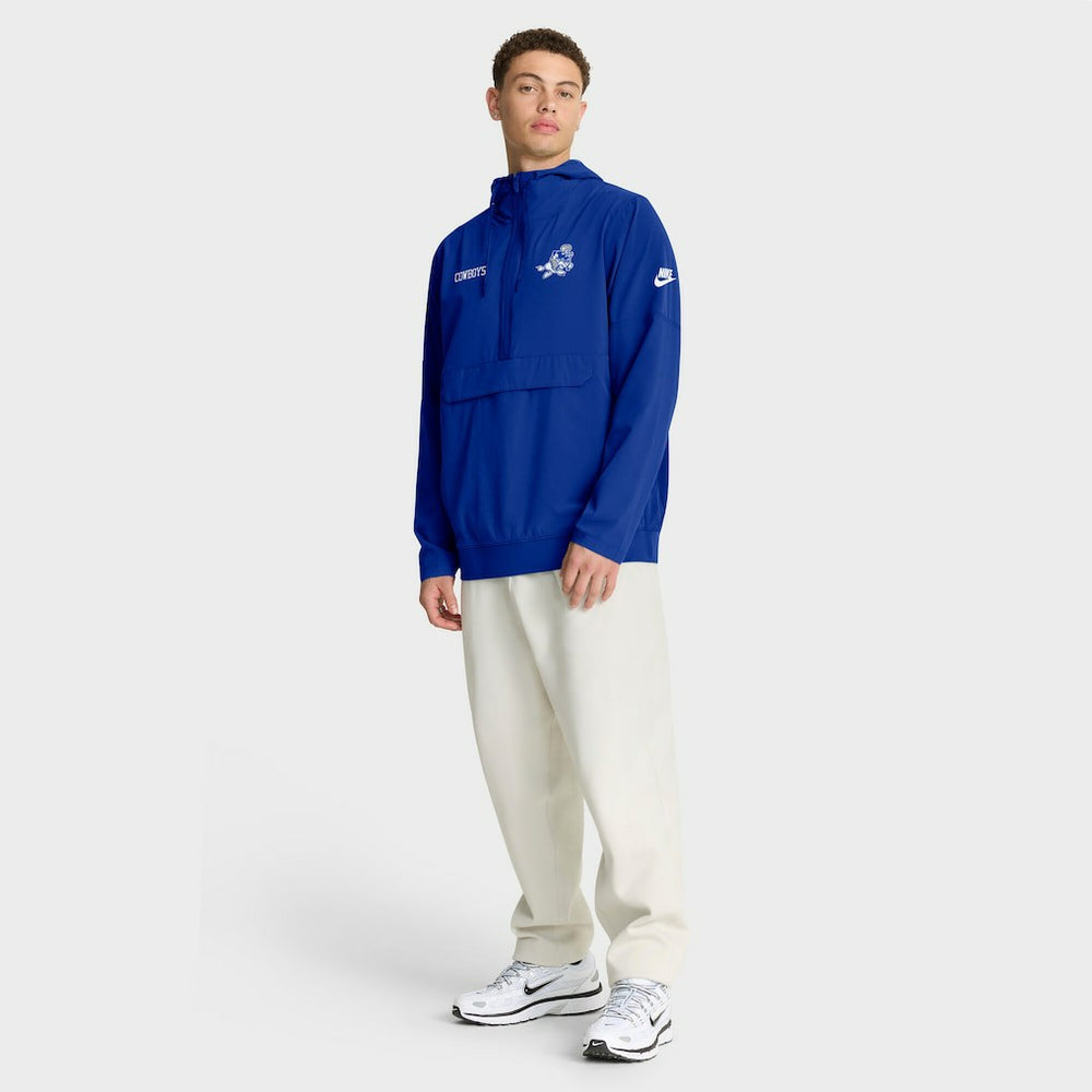 Dallas Cowboys Sideline Alt Pack Anorak Half-Zip Hoodie Jacket - Royal discount