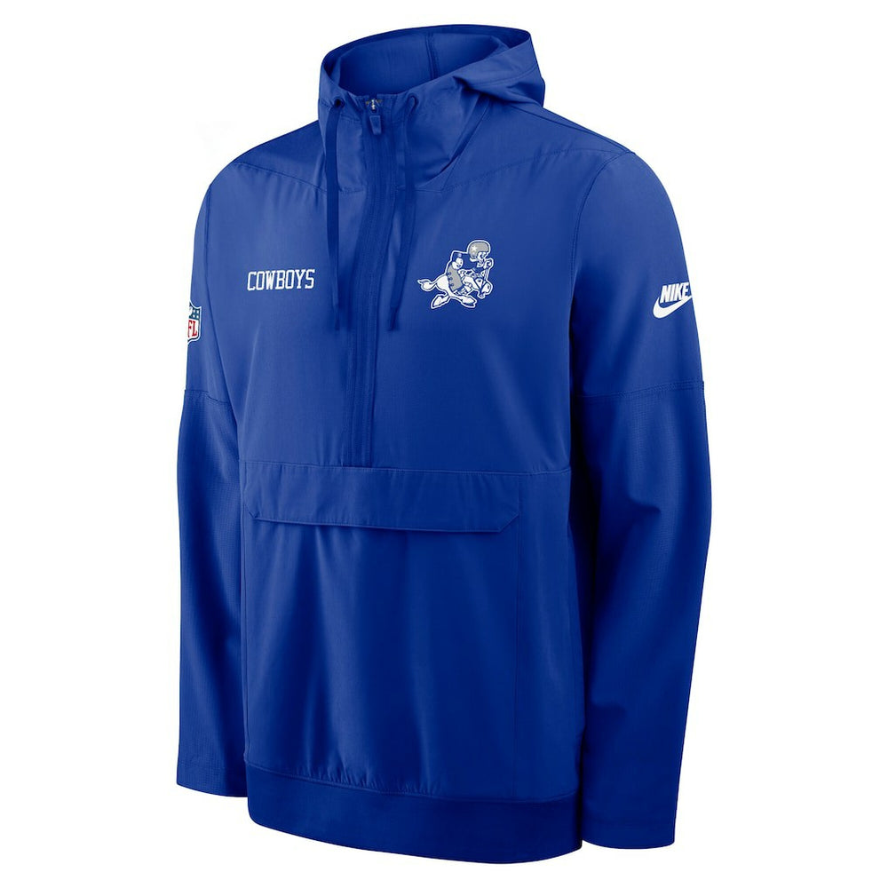 Dallas Cowboys Sideline Alt Pack Anorak Half-Zip Hoodie Jacket - Royal discount