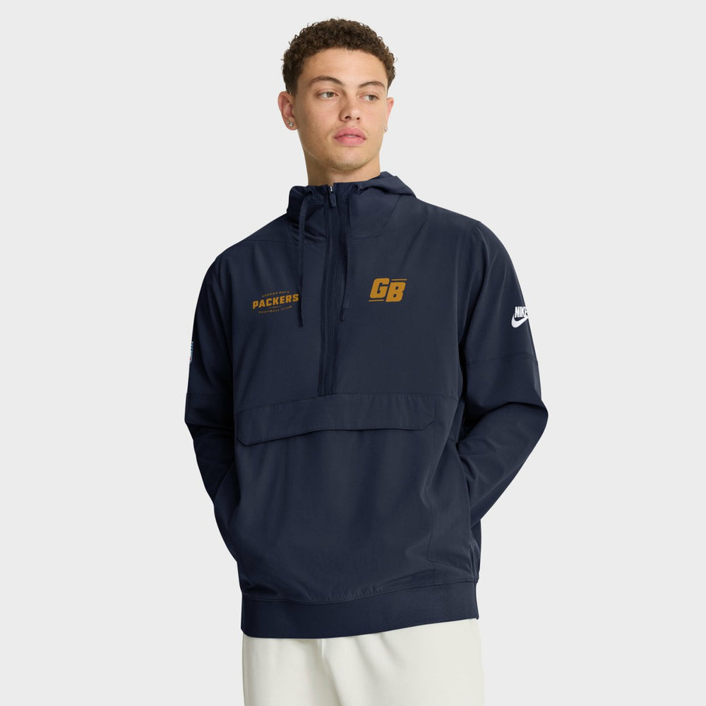 Green Bay Packers The 1923 Classic Sideline Half-Zip Anorak Jacket - Navy online