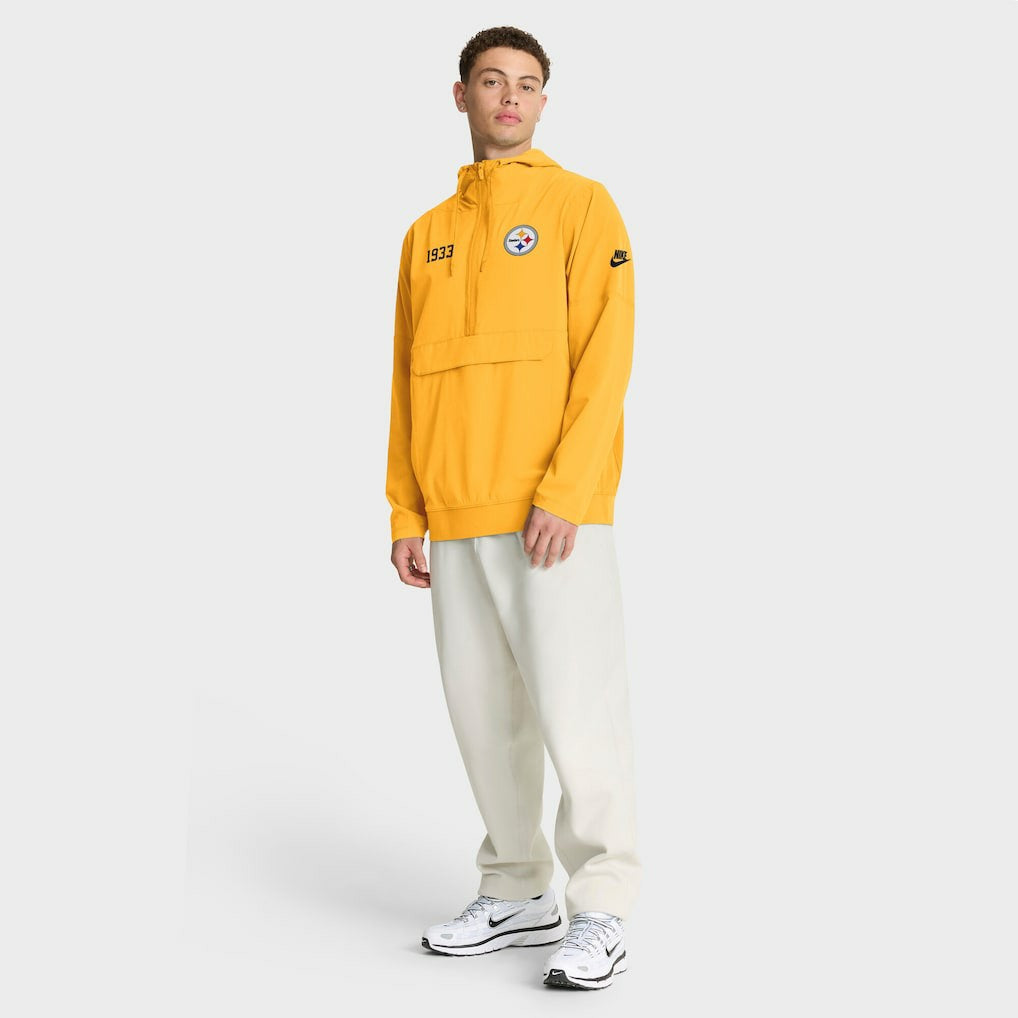 Pittsburgh Steelers 1933 Sideline Alt Pack Anorak Half-Zip Hoodie Jacket - Gold for sale
