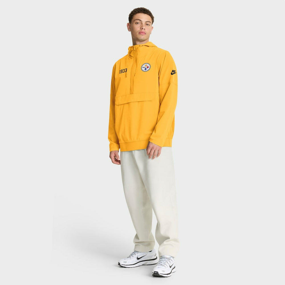 Pittsburgh Steelers 1933 Sideline Alt Pack Anorak Half-Zip Hoodie Jacket - Gold for sale