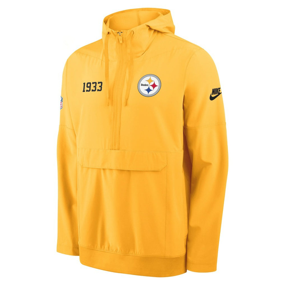 Pittsburgh Steelers 1933 Sideline Alt Pack Anorak Half-Zip Hoodie Jacket - Gold for sale