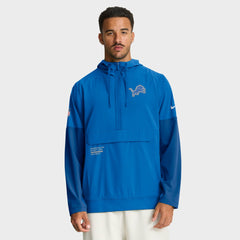 Detroit Lions Sideline Anorak Half-Zip Hoodie Jacket - Blue sale